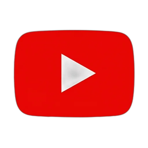 red, white, youtube, logo, play, button, center transparent PNG cut-out