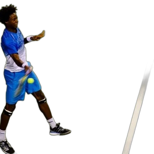 staff, 3d render, tennis, player, blue, shorts, shirt, about transparent PNG cut-out