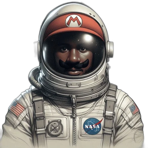 face, mask, staff, robot, concept art, comic book art, pixel art, photorealistic transparent PNG cut-out