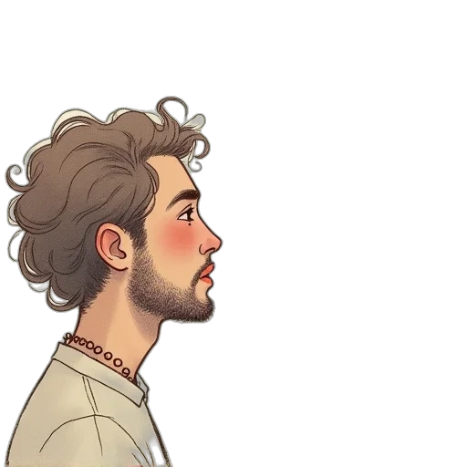hair, face, crown, staff transparent PNG cut-out