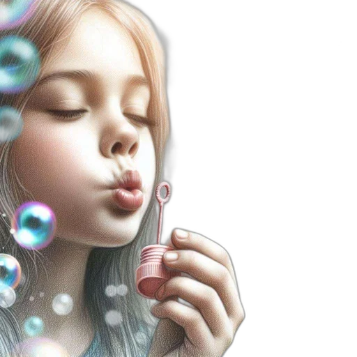 photorealistic, fantasy art, pencil sketch, oil painting, young, girl, her, eyes transparent PNG cut-out
