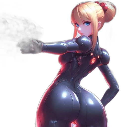 weapon, robot, dress, concept art, anime, fantasy art, cyberpunk, animated transparent PNG cut-out