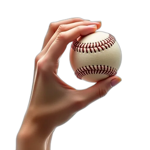 jewelry, photorealistic, 3d render, close-up, image, hand, holding, baseball transparent PNG cut-out