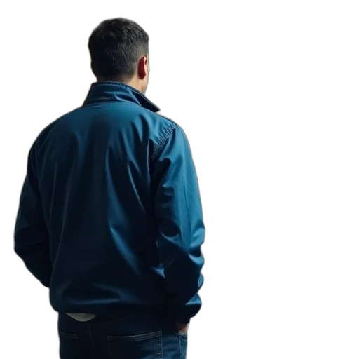 jacket, staff, face, robot transparent PNG cut-out