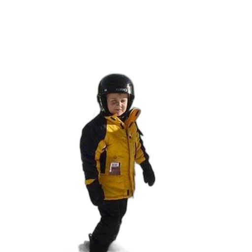 staff, jacket, 3d render, concept art, young, child, yellow, stands transparent PNG cut-out