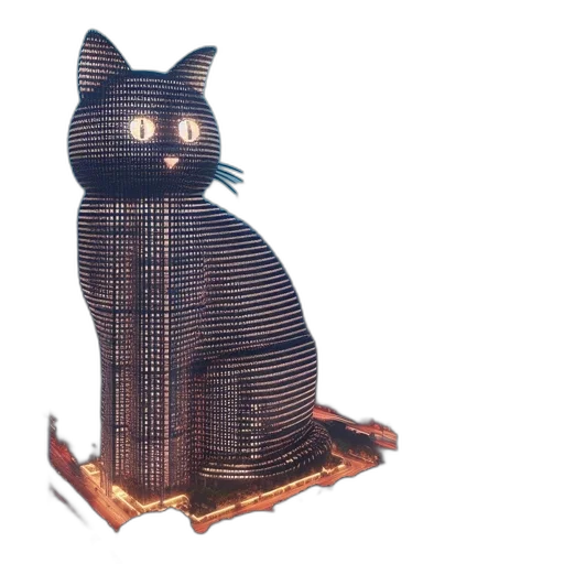 robot, furniture, animal, 3d render, pixel art, vaporwave, cyberpunk, stunning transparent PNG cut-out
