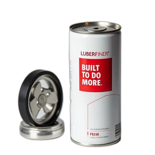 bottle, 3d render, white, can, red, label, reads, luberfiner transparent PNG cut-out