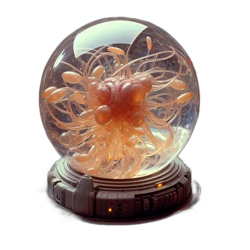 hair, jewelry, 3d render, concept art, outer space, underwater, inside, futuristic transparent PNG cut-out