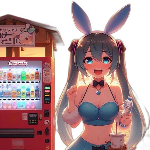 food, robot, dress, anime, concept art, 3d render, pixel art, neon lights transparent PNG cut-out