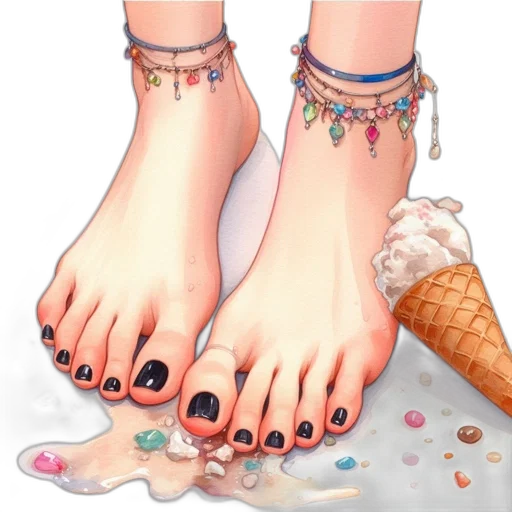 shoes, jewelry, food, watercolor, concept art, photorealistic, fantasy art, pastel transparent PNG cut-out