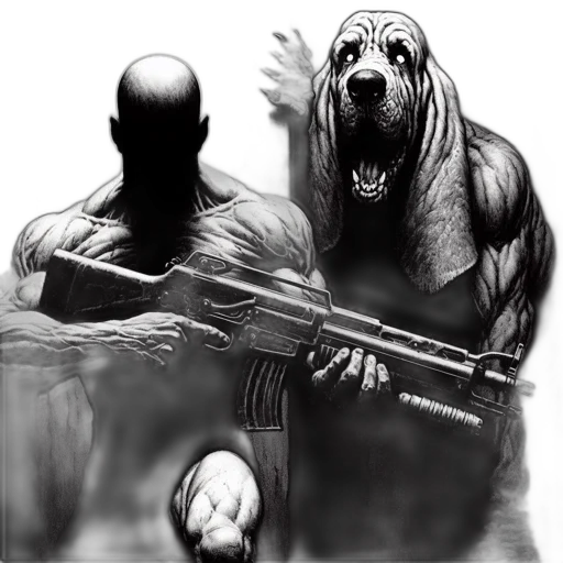 creature, animal, weapon, concept art, comic book art, fantasy art, cyberpunk, underwater transparent PNG cut-out