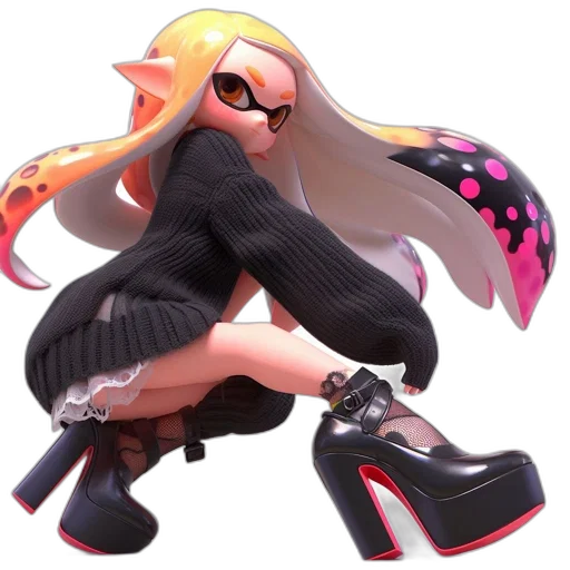 dress, shoes, weapon, jacket, concept art, 3d render, vaporwave, pixel art transparent PNG cut-out
