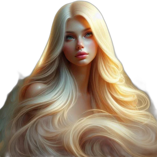 hair, dress, face, crown, fantasy art, photorealistic, concept art, oil painting transparent PNG cut-out