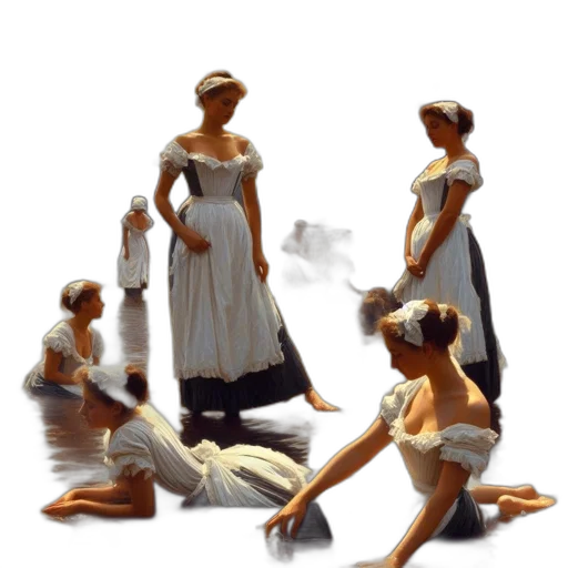dress, staff, jewelry, concept art, fantasy art, oil painting, photorealistic, underwater transparent PNG cut-out