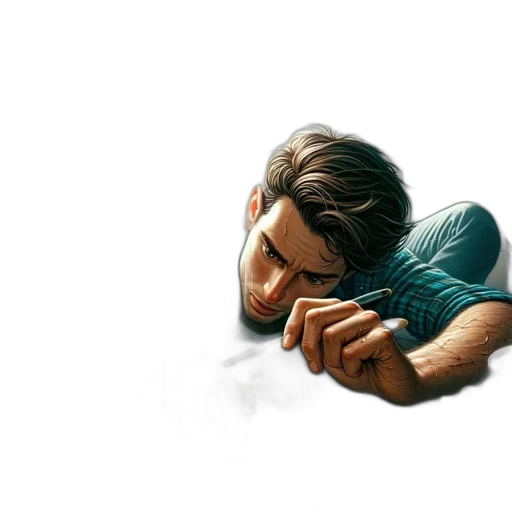 face, photorealistic, 3d render, concept art, comic book art, underwater, fog, outer space transparent PNG cut-out