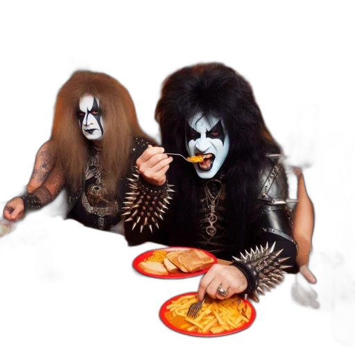 food, group, faces, painted, like, iconic, rock, band transparent PNG cut-out