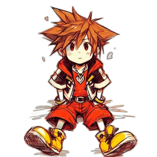 weapon, animal, pixel art, anime, concept art, cartoon, red, spiky-haired transparent PNG cut-out