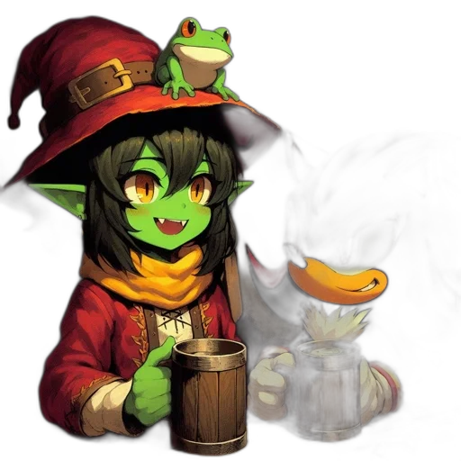 dragon, staff, hat, fantasy art, pixel art, concept art, 3d render, fire transparent PNG cut-out