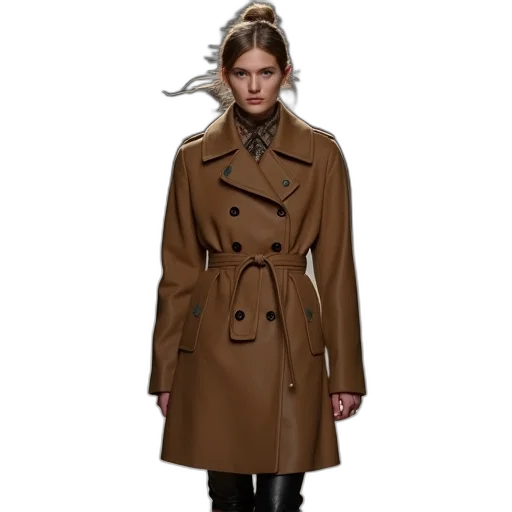 jacket, photorealistic, earth tones, burberry, coat, runway, burberries, london transparent PNG cut-out