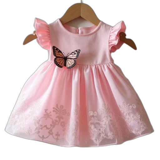 dress, baby, girls, butterfly transparent PNG cut-out