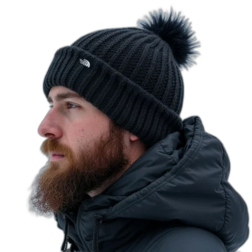 hat, jacket, hair, staff transparent PNG cut-out