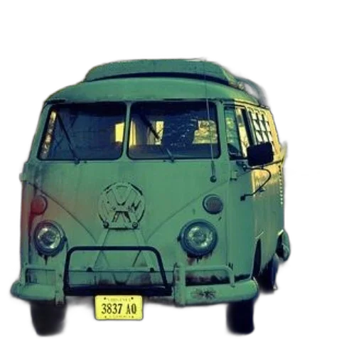 car, concept art, 3d render, photorealistic, watercolor, vintage, volkswagen, bus transparent PNG cut-out