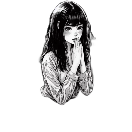 face, mask, dress, creature, comic book art, anime, pencil sketch, pixel art transparent PNG cut-out