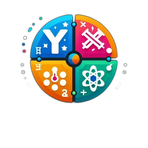 colorful, stem1, logo, sections, each, depict, physics, engineering transparent PNG cut-out
