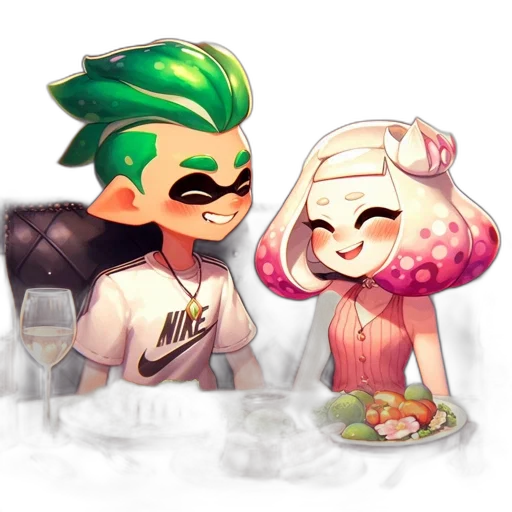 food, watercolor, pixel art, concept art, anime, green, neon, pastel transparent PNG cut-out