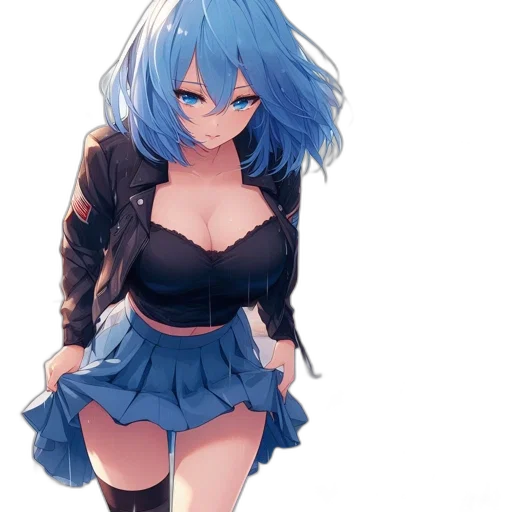 dress, jacket, robot, flower, anime, concept art, pixel art, watercolor transparent PNG cut-out
