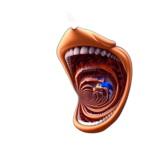 mask, creature, face, food, concept art, 3d render, photorealistic, sonic transparent PNG cut-out