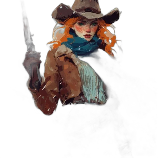 weapon, hat, staff, jacket transparent PNG cut-out