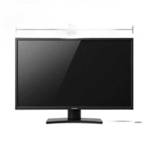 furniture, 3d render, photorealistic, sleek, modern, flat-screen, black, bezel transparent PNG cut-out