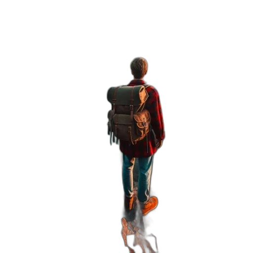 jacket, robot, staff, 3d render, concept art, pixel art, photorealistic, outer space transparent PNG cut-out