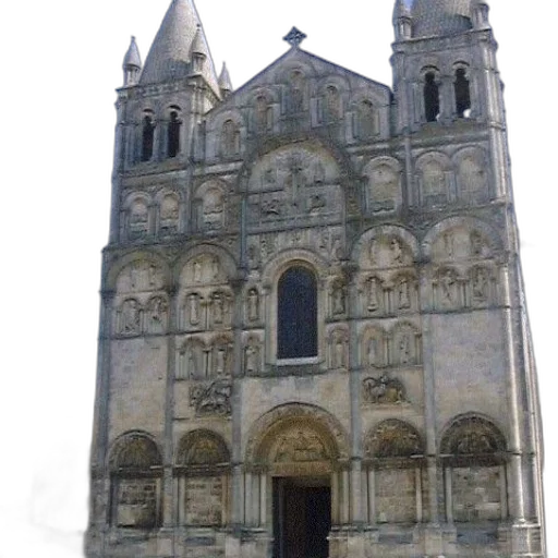 building, 3d render, photorealistic, large, stone, intricate, carvings, tall transparent PNG cut-out