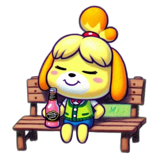 bottle, animal, staff, food, pixel art, concept art, watercolor, vaporwave transparent PNG cut-out