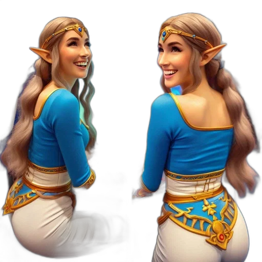 dress, crown, concept art, fantasy art, 3d render, pixel art, woman, dressed transparent PNG cut-out