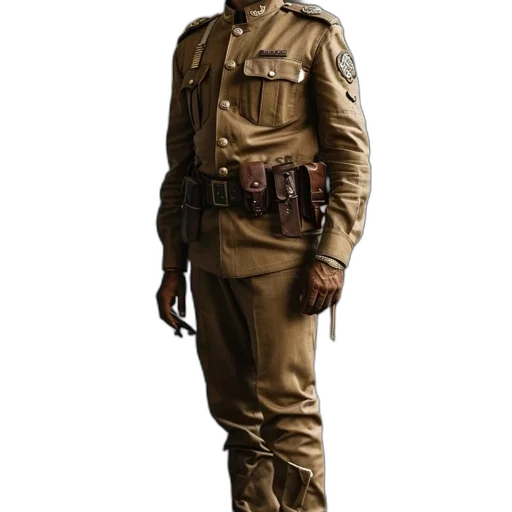 staff, jacket, concept art, photorealistic, 3d render, comic book art, man, military transparent PNG cut-out