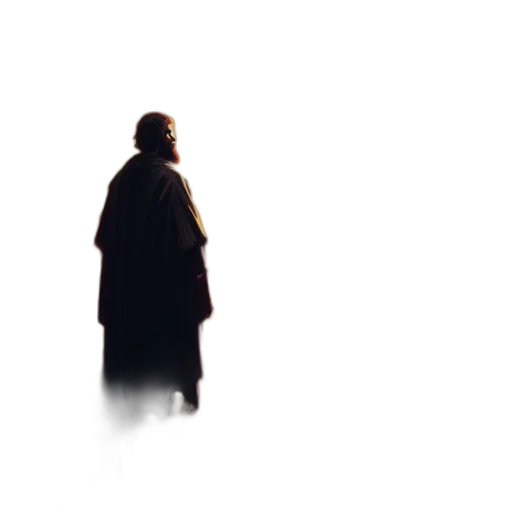 staff, jacket, mask, robot, concept art, pixel art, 3d render, photorealistic transparent PNG cut-out