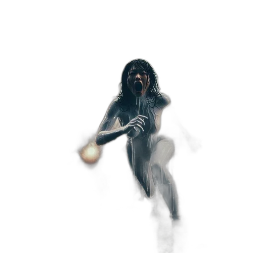 creature, hair, mask, dress, concept art, comic book art, fantasy art, pixel art transparent PNG cut-out