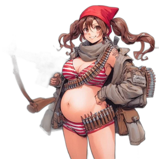 weapon, jacket, concept art, pixel art, fantasy art, anime, red, adult transparent PNG cut-out