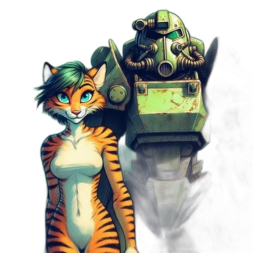 robot, mask, weapon, staff transparent PNG cut-out