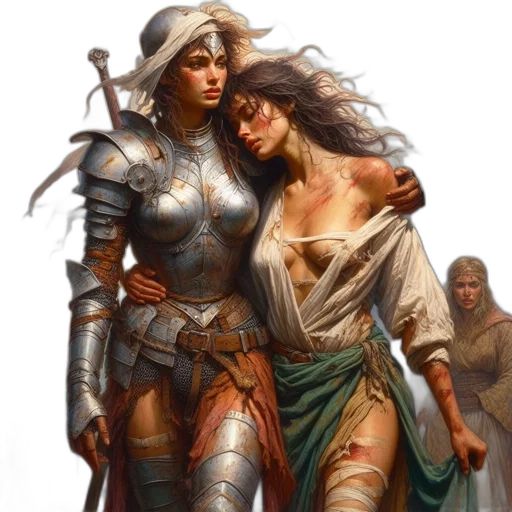 sword, fantasy art, concept art, comic book art, oil painting, fire, earth tones, golden transparent PNG cut-out