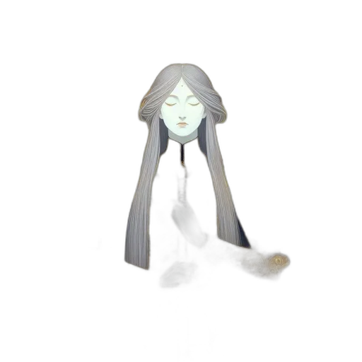 mask, creature, staff, dress, 3d render, concept art, fantasy art, pixel art transparent PNG cut-out