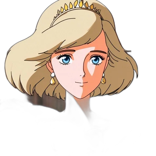crown, hat, face, jewelry, cartoon, anime, concept art, pixel art transparent PNG cut-out