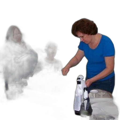fog, fire, snow, underwater, woman, blue, shirt, cutting transparent PNG cut-out
