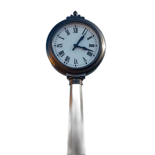 staff, jewelry, 3d render, large, modern, clock, tower, stands transparent PNG cut-out