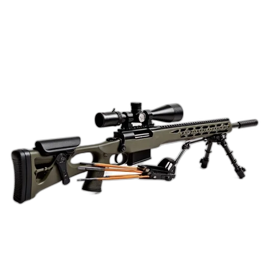 weapon, close-up, view, crossbow, scope, quiver, full, arrows transparent PNG cut-out