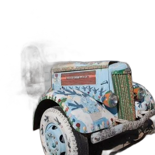 car, robot, concept art, photorealistic, 3d render, old, weathered, truck transparent PNG cut-out