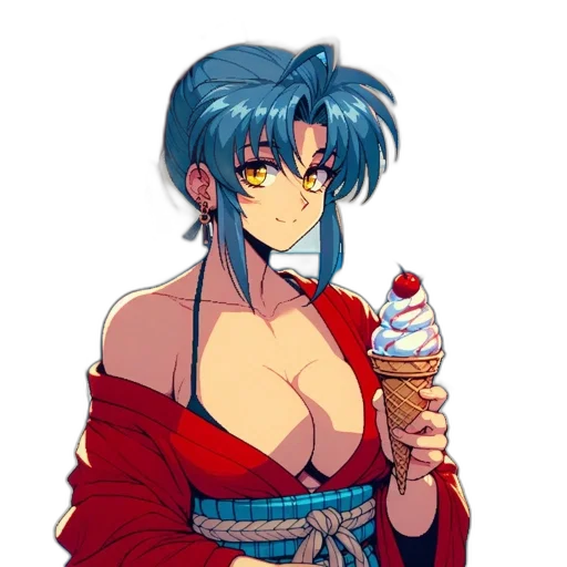 staff, vaporwave, pixel art, anime, concept art, blue, red, animated transparent PNG cut-out